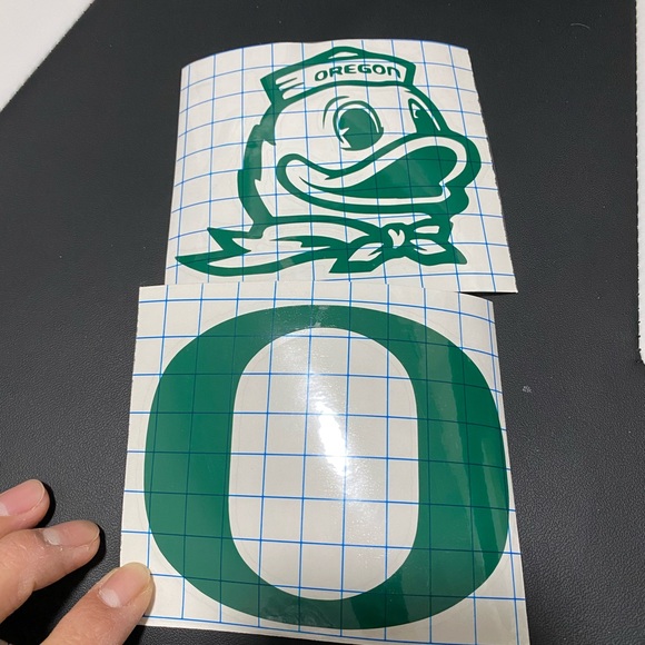 oregon ducks decal stickers size 4x4" 2pcs - Picture 2 of 6